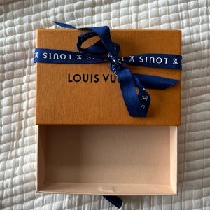 Louis Vuitton empty accessory & jewelry box with ribbon